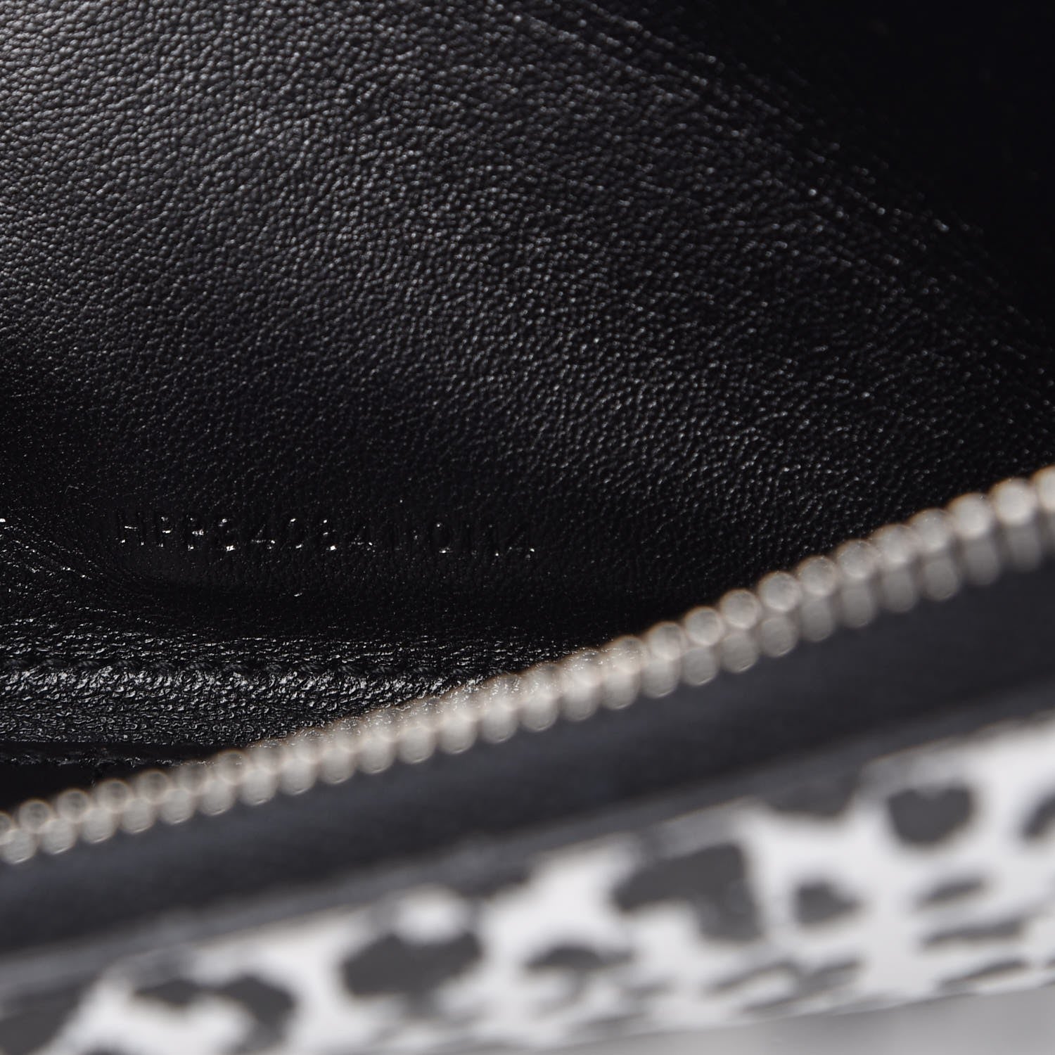Saint Laurent Calfskin Printed Leopard Classic Letters Zip Around Wallet White 8 of 8