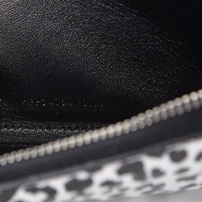 Saint Laurent Calfskin Printed Leopard Classic Letters Zip Around Wallet White 8 of 8