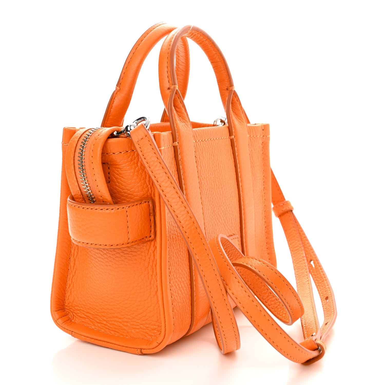Marc Jacobs Grained Calfskin Micro The Tote Bag Artisan Gold 3 of 12