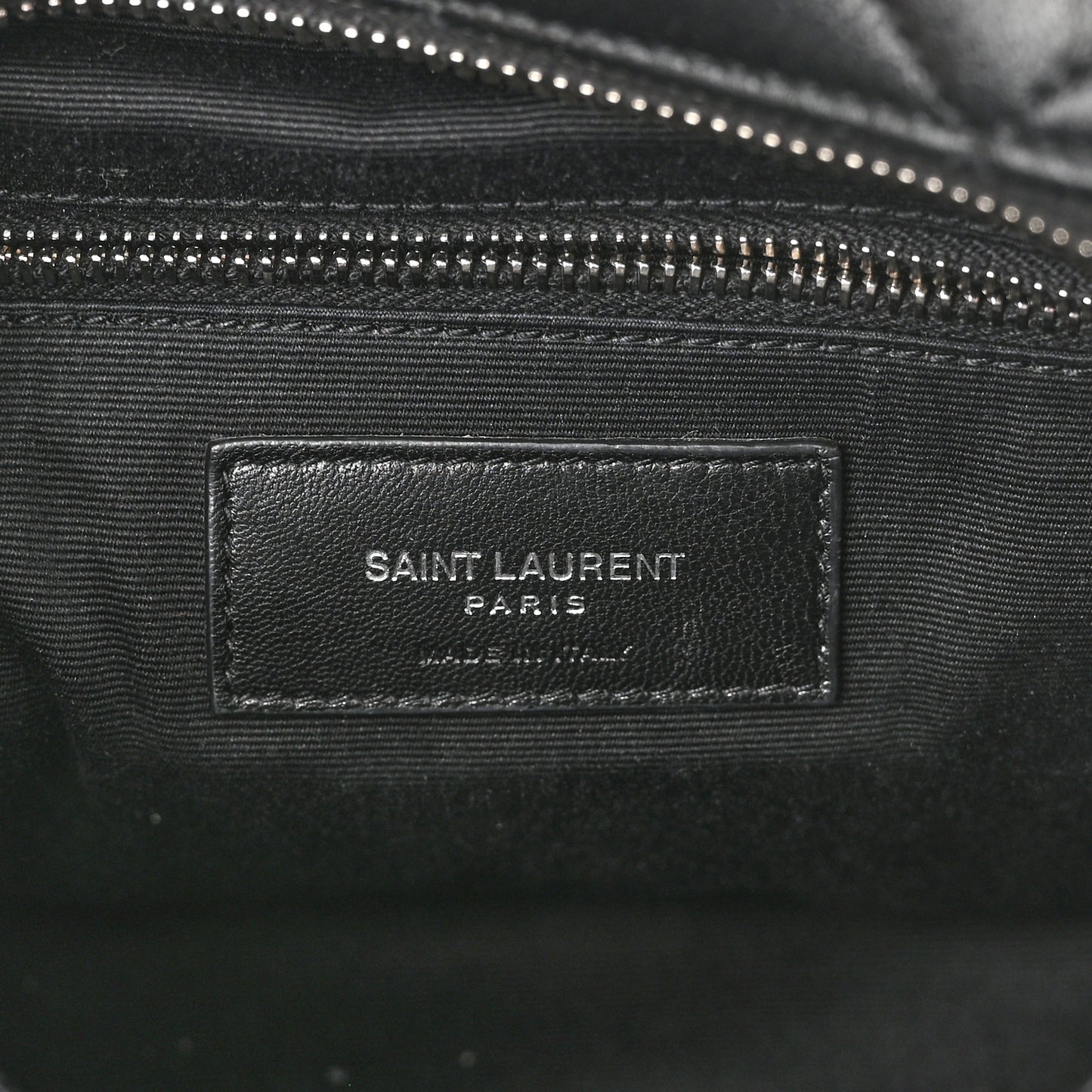 Calfskin Y Quilted Monogram Small Loulou Bowling Bag Black