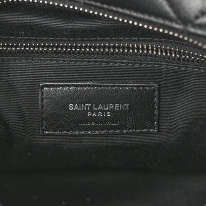 Saint Laurent Calfskin Y Quilted Monogram Small Loulou Bowling Bag Black 6 of 11