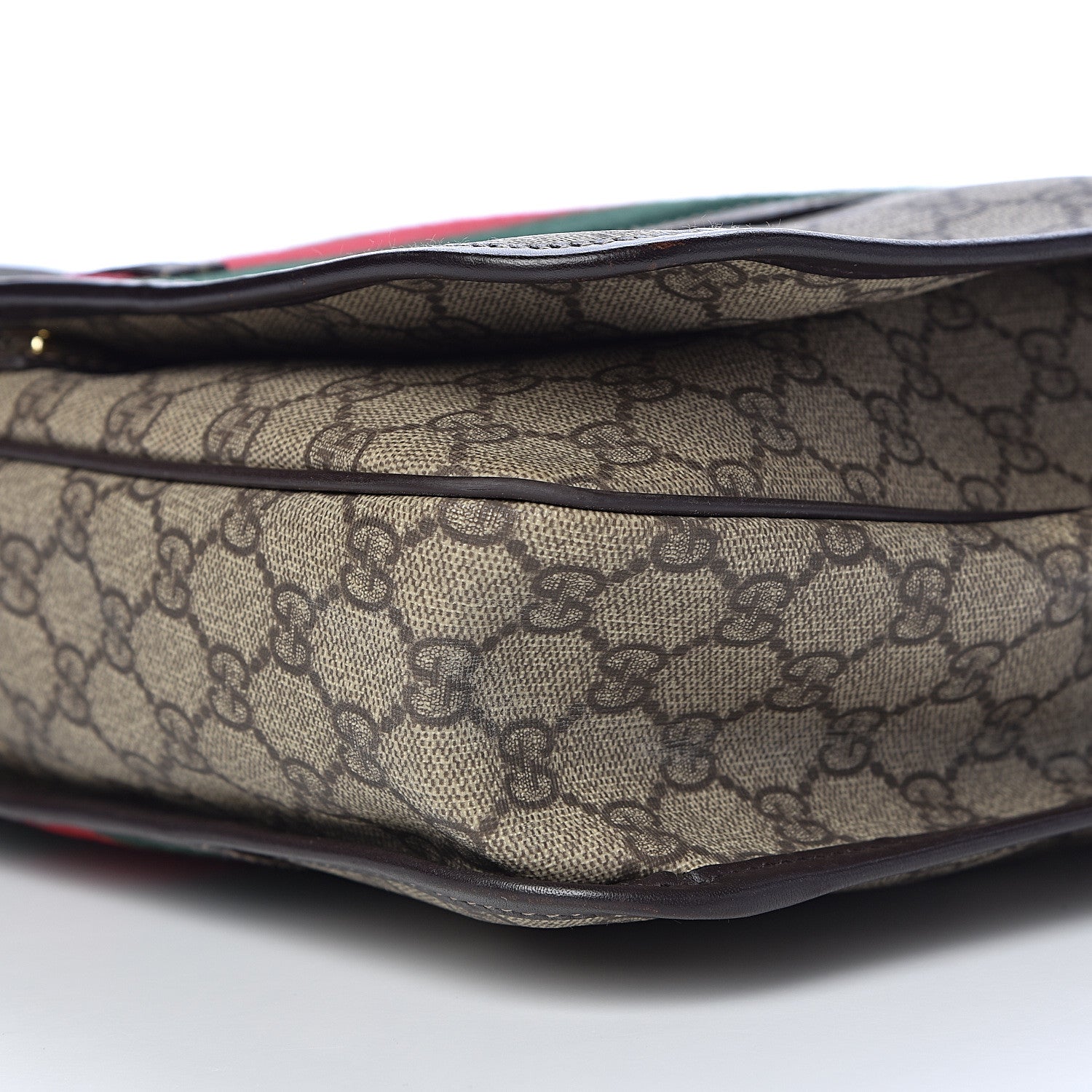 Gucci GG Plus Monogram Web Large Flap Messenger Bag Beige Dark Brown 12 of 12