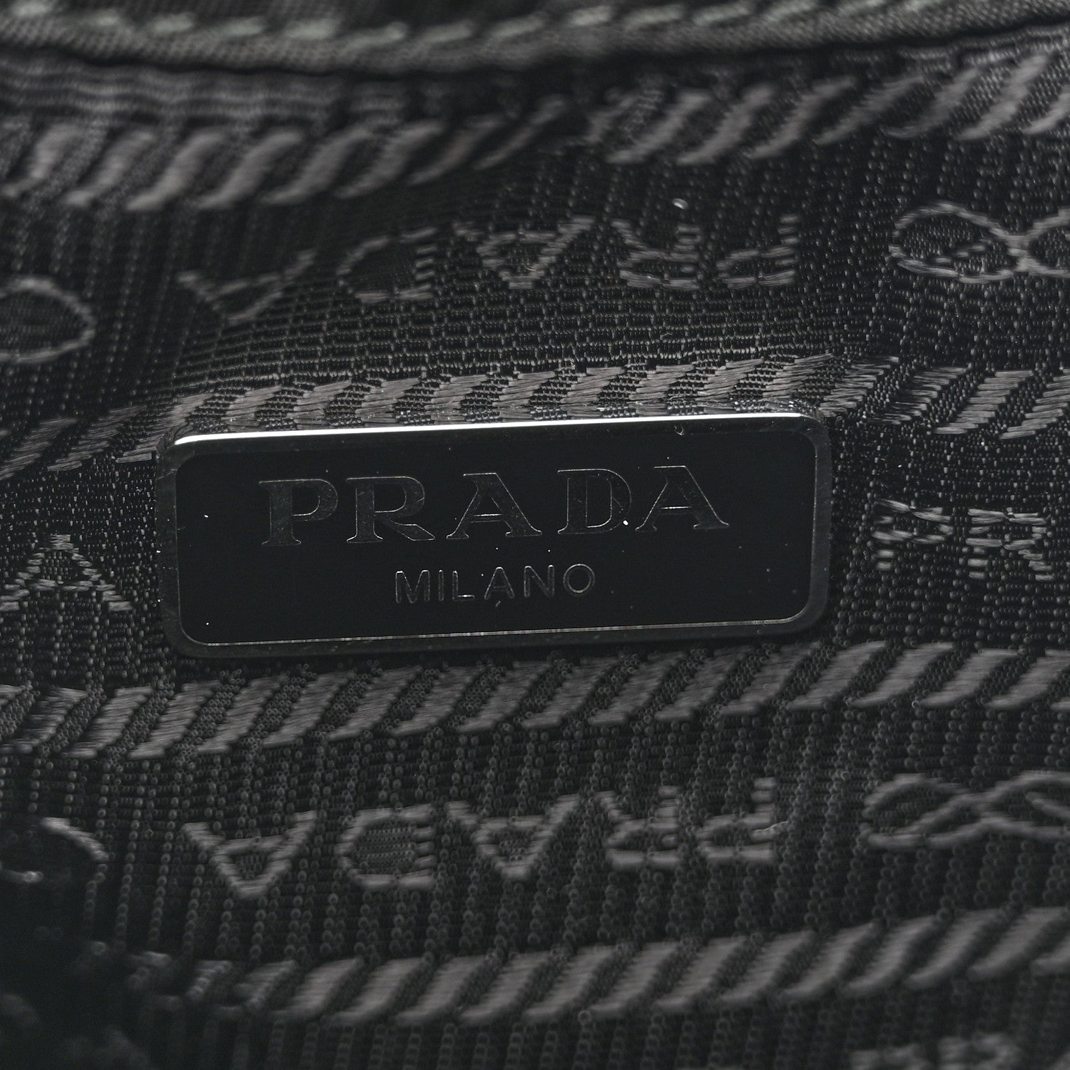 Prada Re-Nylon Vela Drawstring Wristlet Pouch Black 6 of 8