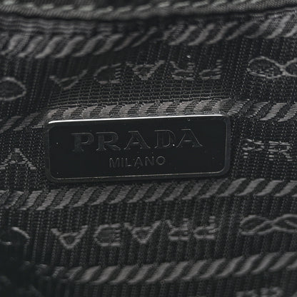 Prada Re-Nylon Vela Drawstring Wristlet Pouch Black 6 of 8