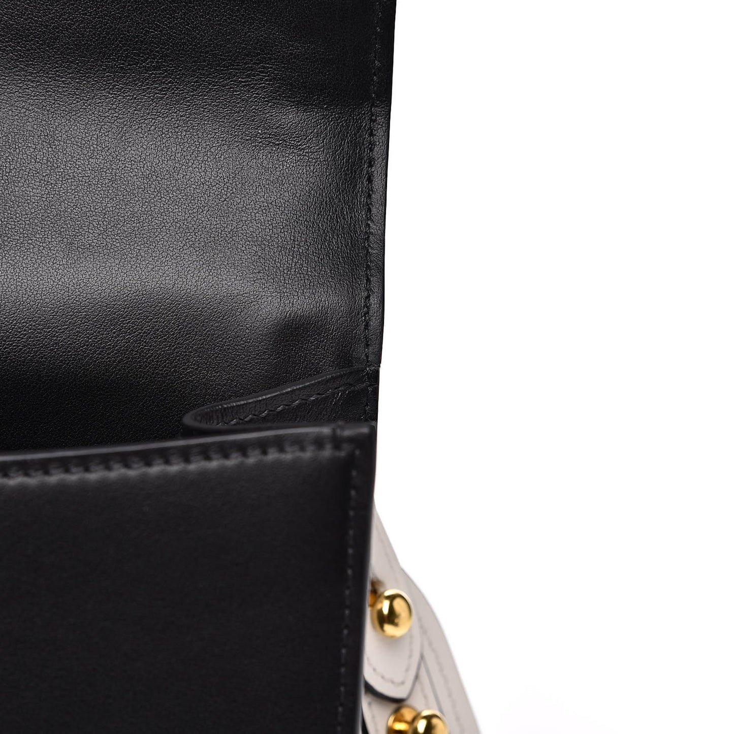 City Calfskin Pionniere Saddle Bag Black White