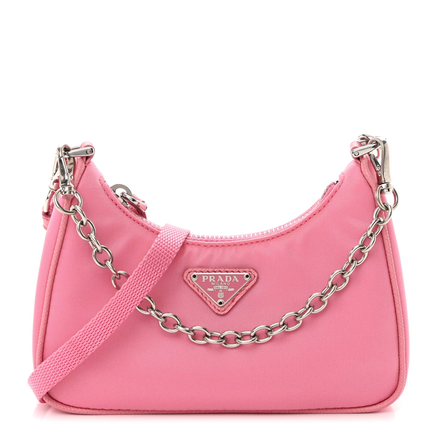 Tessuto Nylon Saffiano Mini Re-Edition 2000 Shoulder Bag Begonia