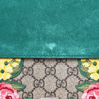 Gucci GG Supreme Monogram Embroidered Medium Dionysus Shoulder Bag Emerald 10 of 11