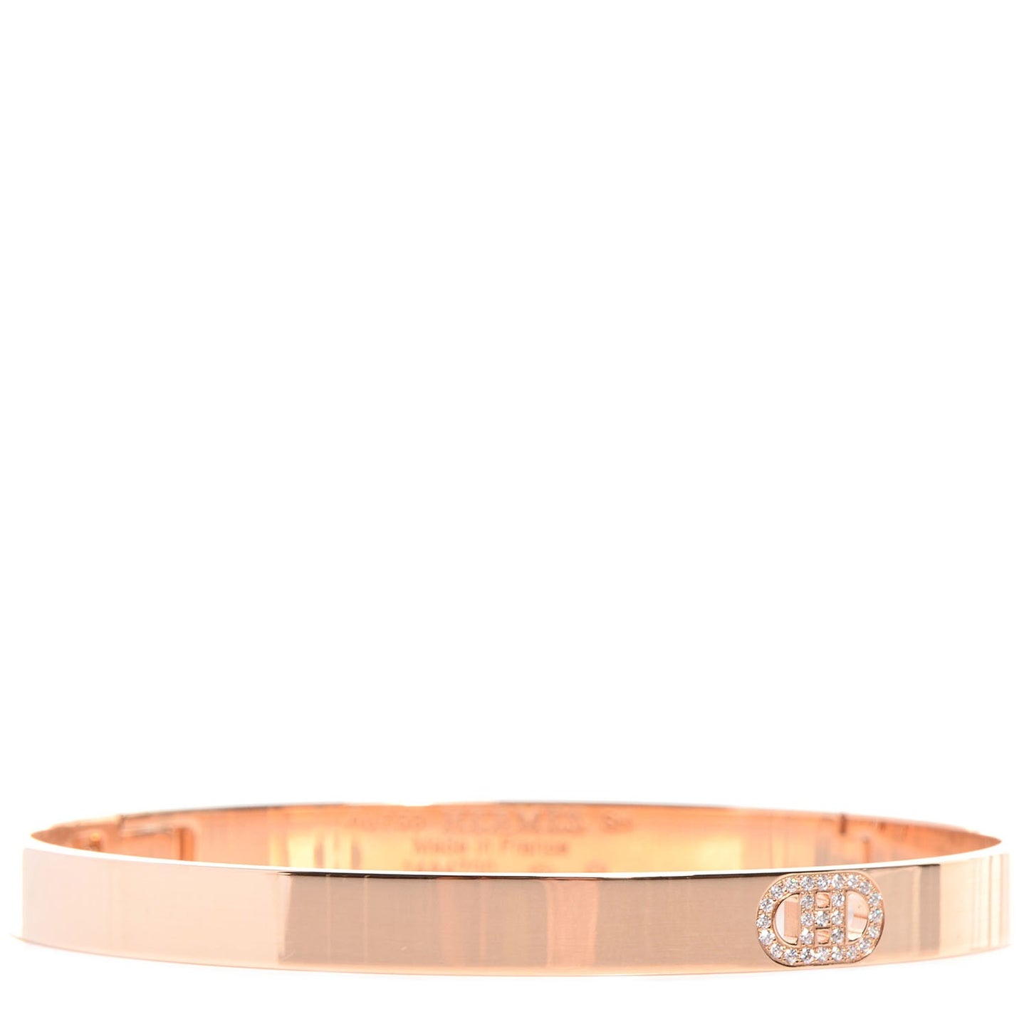 18K Rose Gold Diamond PM H D'Ancre Bracelet SH