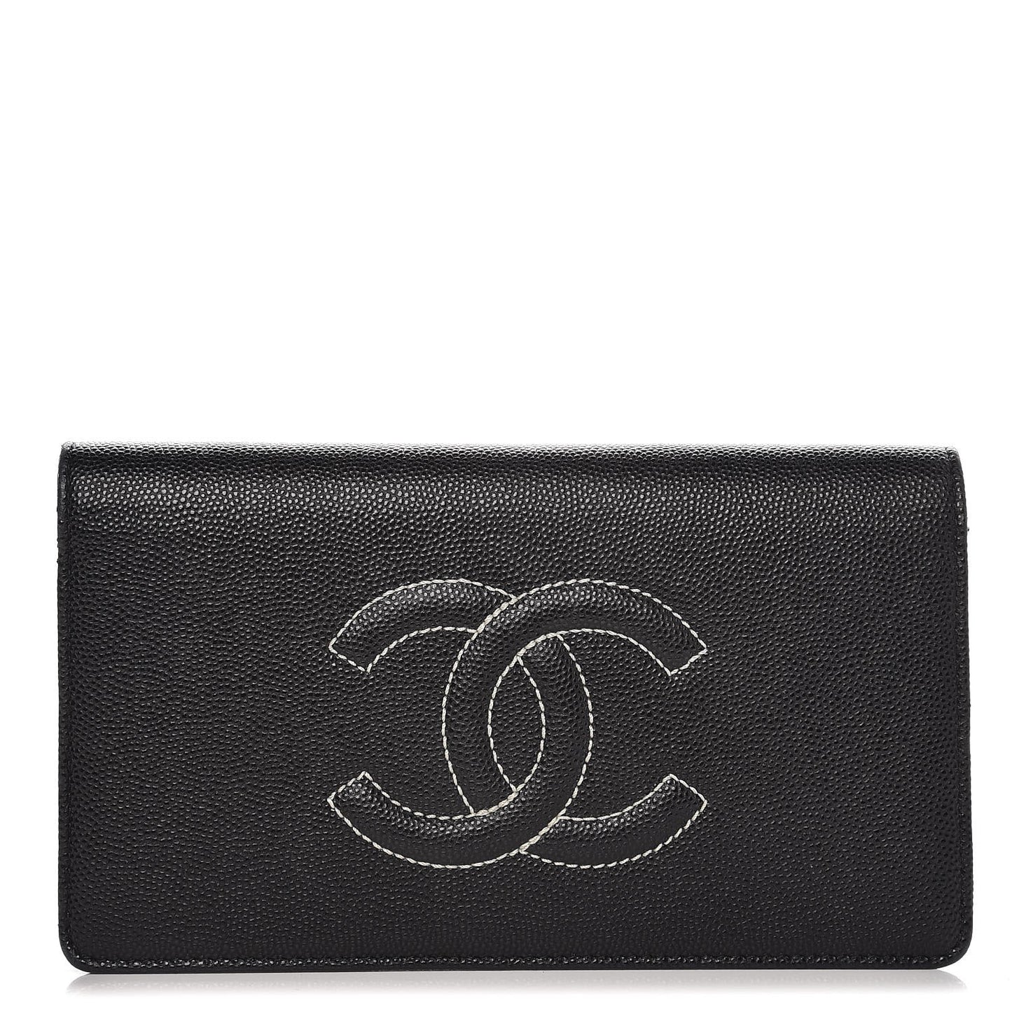 Caviar Stich Timeless CC Yen Wallet Black