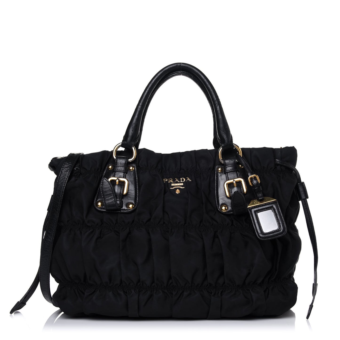 Tessuto Nylon Gaufre Tote Black