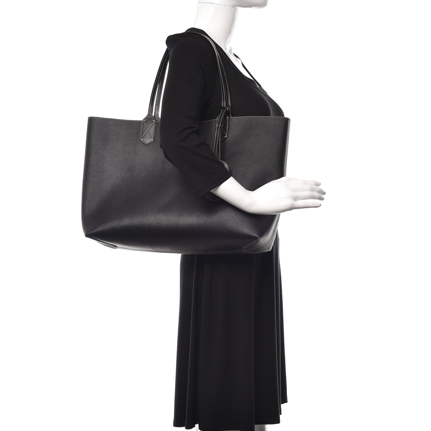 Calfskin GG Supreme Monogram Medium Reversible Tote Black