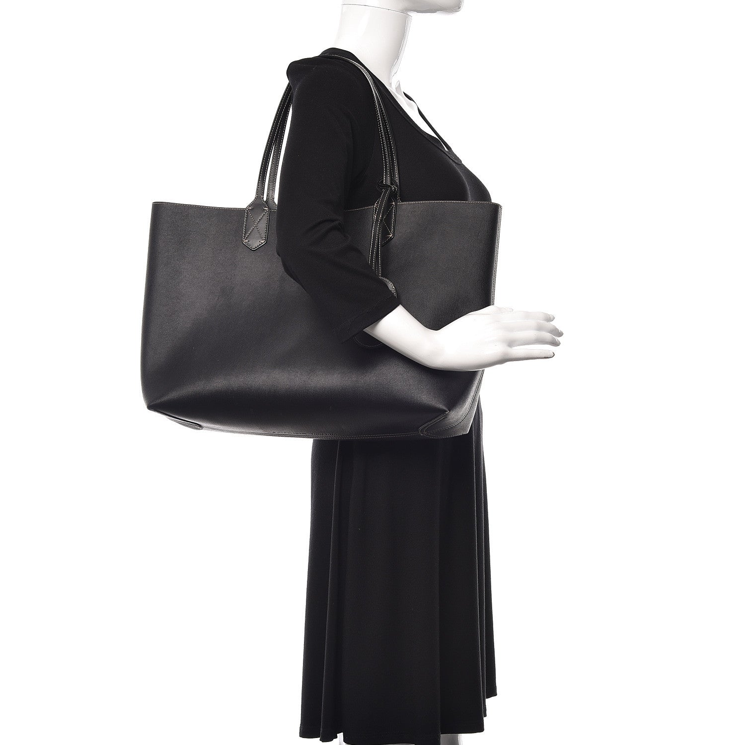 Gucci Calfskin GG Supreme Monogram Medium Reversible Tote Black 3 of 13