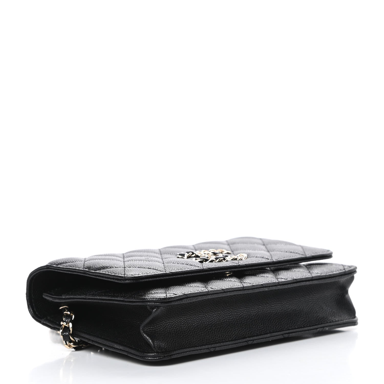 Chanel Caviar Quilted French New Wave Chain CC Wallet On Chain WOC Black 4 of 12