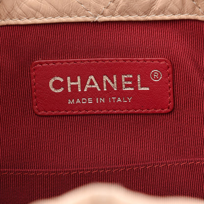 Chanel Aged Calfskin Quilted Small Gabrielle Backpack Beige Black 6 of 10