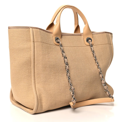 Chanel Mixed Fibers Medium Deauville Tote Beige 4 of 12