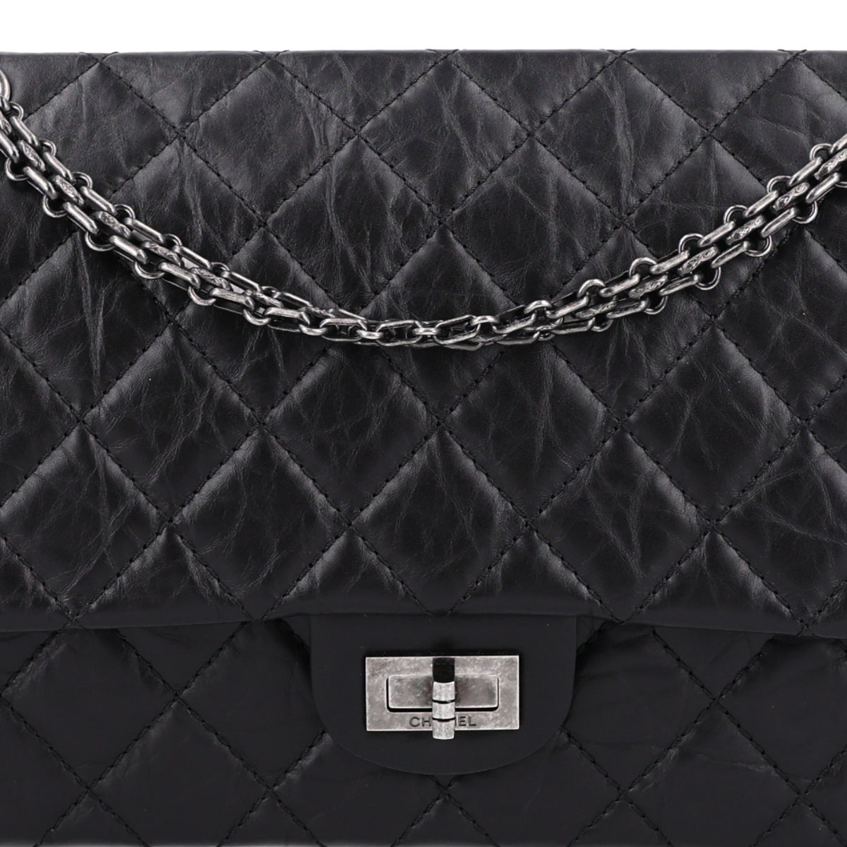 Chanel Aged Calfskin Quilted 2.55 Reissue 226 Flap Black 8 of 10