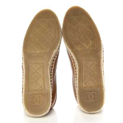 Chanel Calfskin CC Espadrilles 36 Light Brown 5 of 9