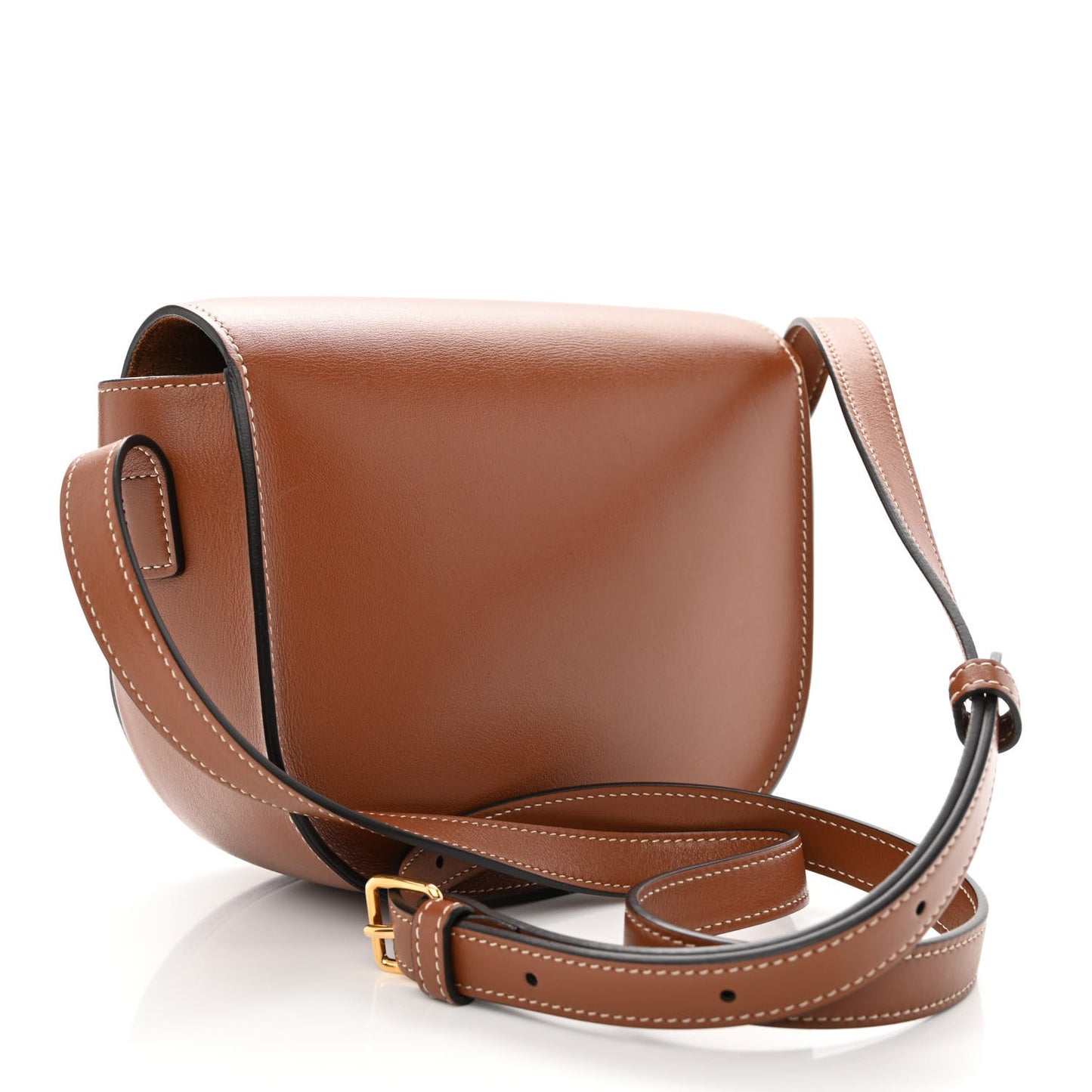 Smooth Calfskin Cuir Triomphe Folco Crossbody Bag Tan