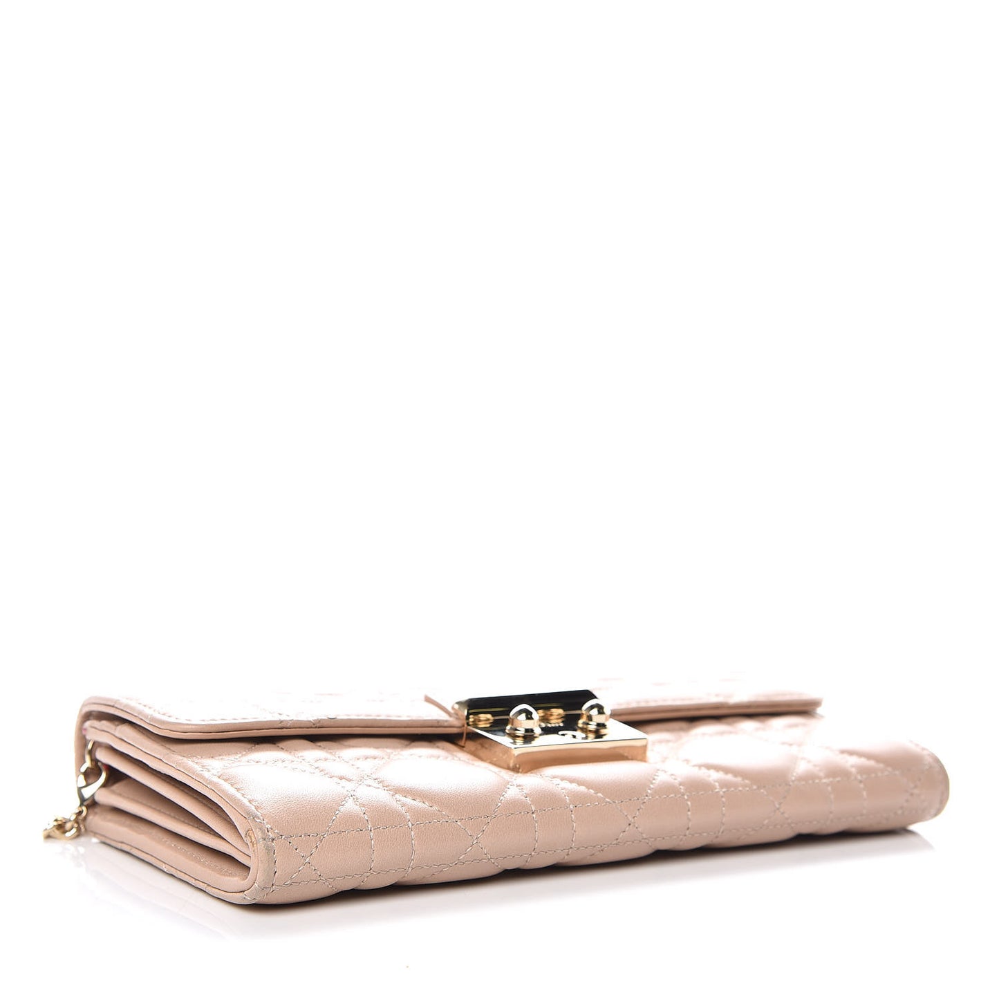 Lambskin Cannage Rendezvous Wallet Nude