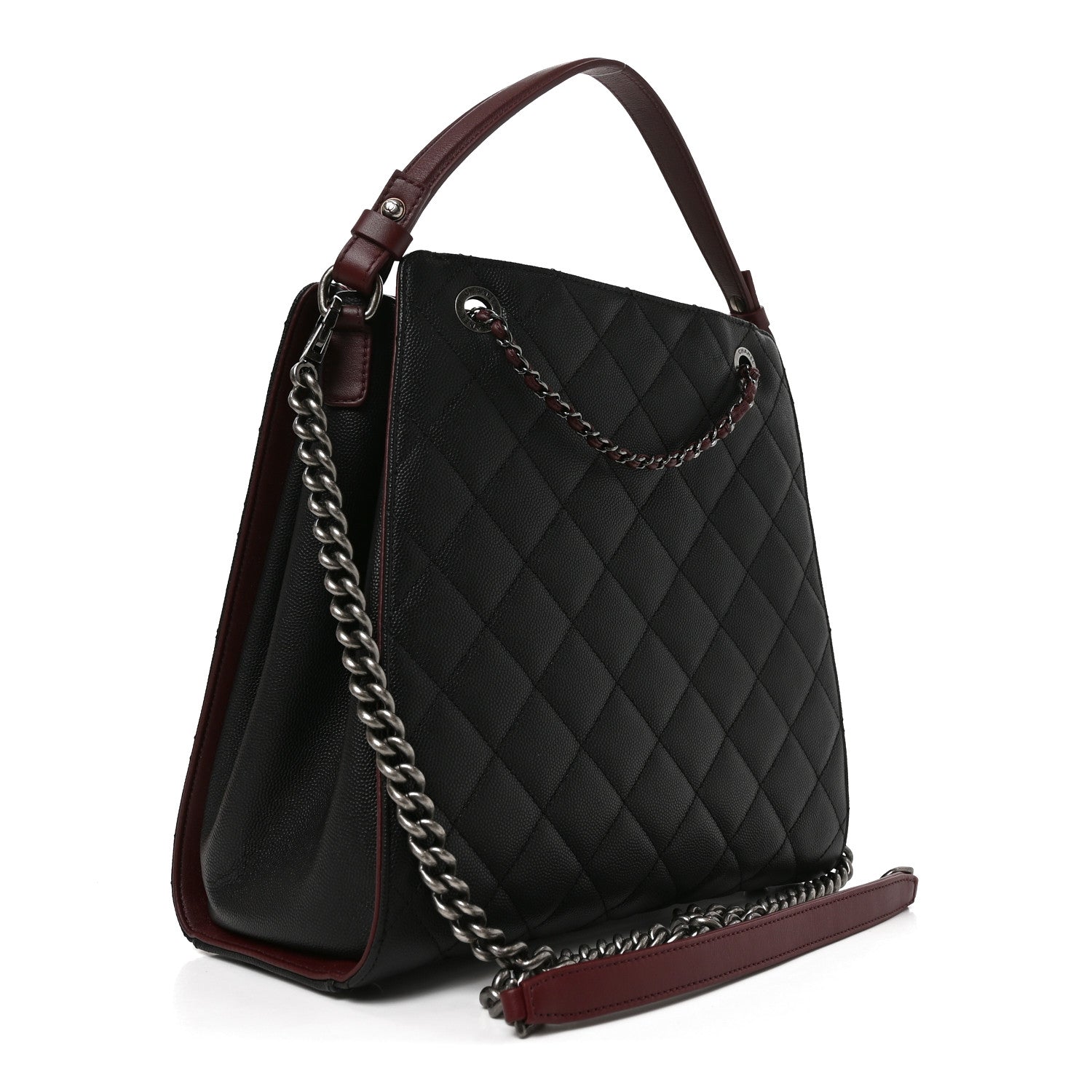 Chanel Caviar Quilted Medium CC Bucket Bag Black 3 of 10