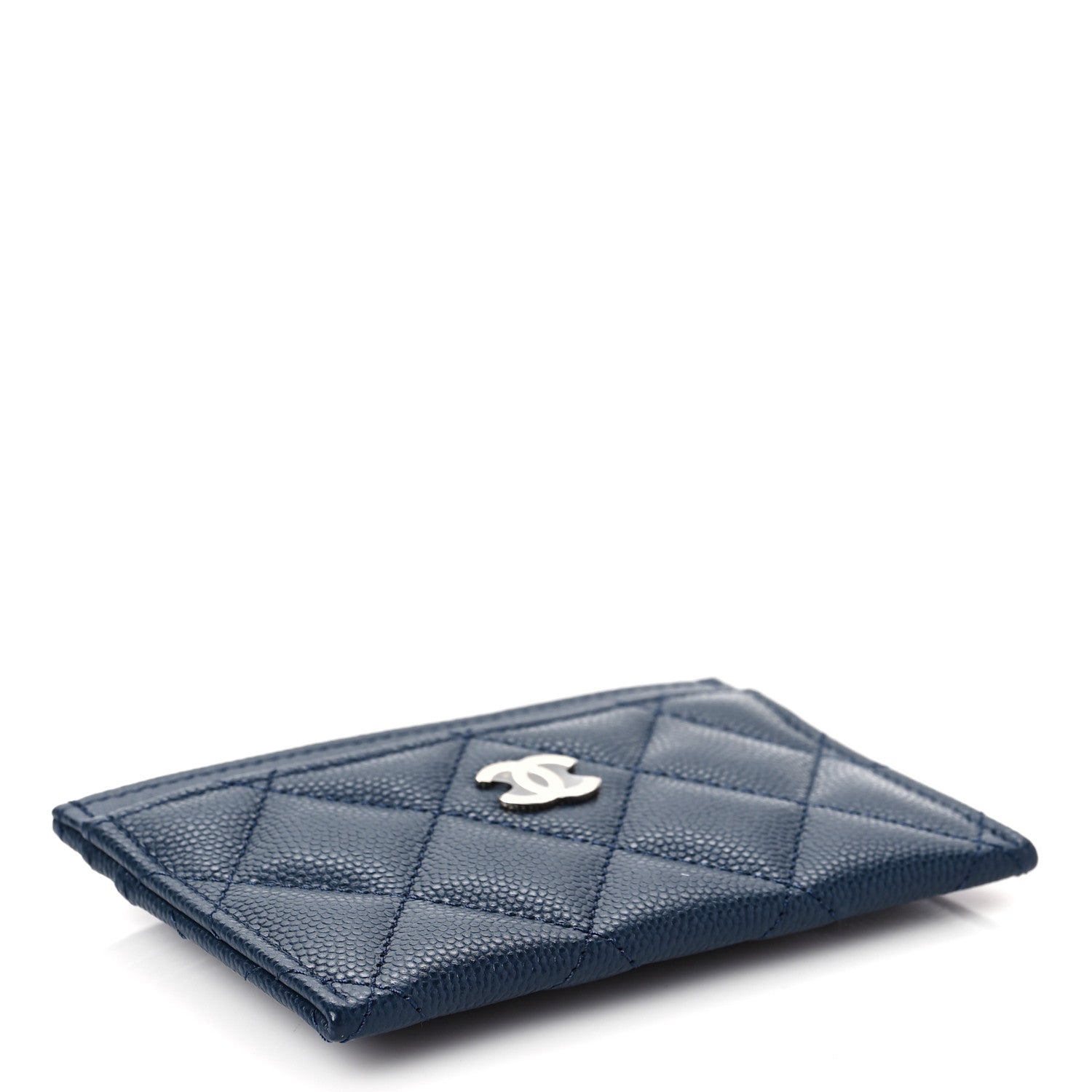 Chanel Caviar Quilted Card Holder Navy 4 of 8