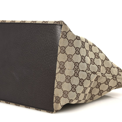 Gucci GG Monogram Medium Web Handle Bucket Tote Dark Brown 10 of 10
