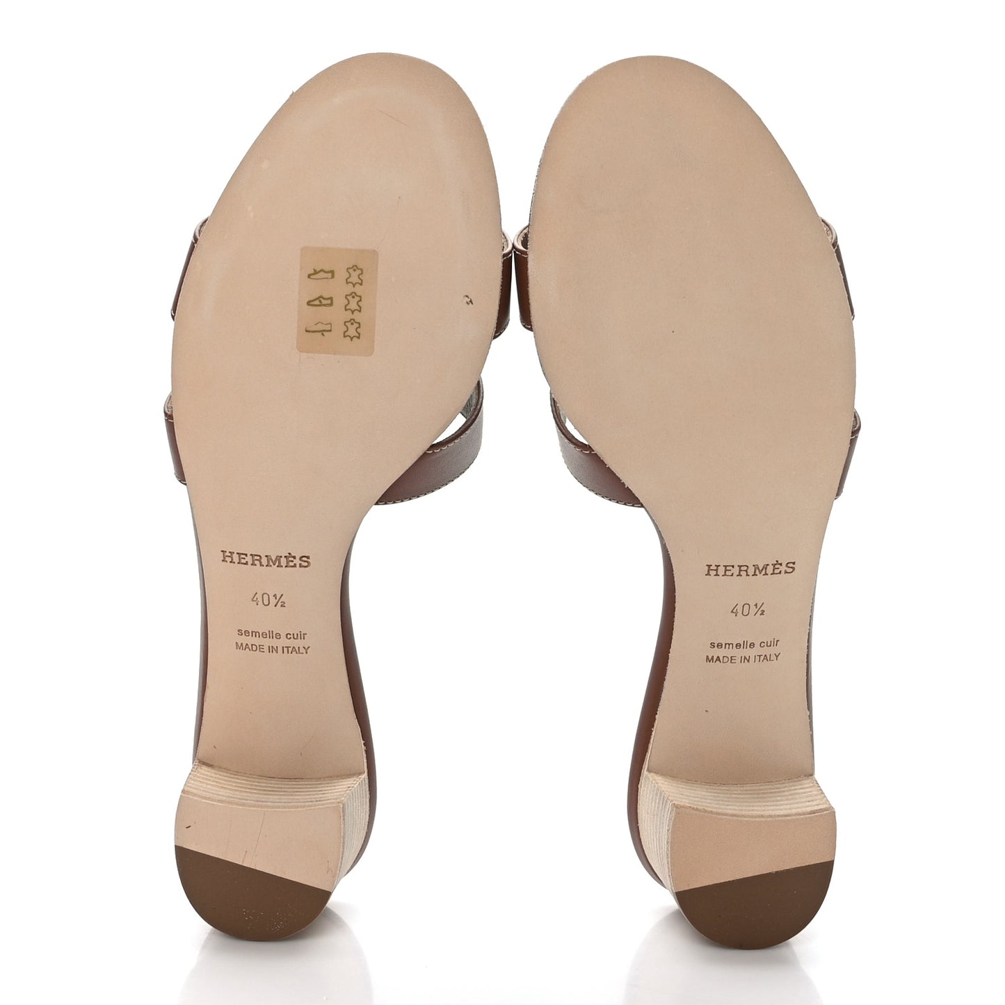 Calfskin Oasis Sandals 40.5 Gold