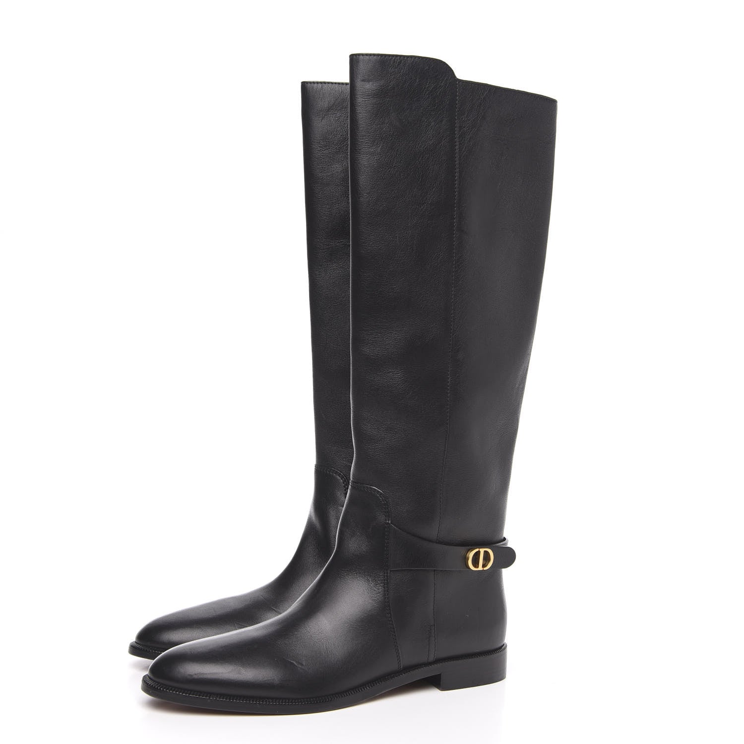 Christian Dior Soft Calfskin Empreinte High Boot 36 Black 3 of 11
