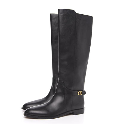 Christian Dior Soft Calfskin Empreinte High Boot 36 Black 3 of 11