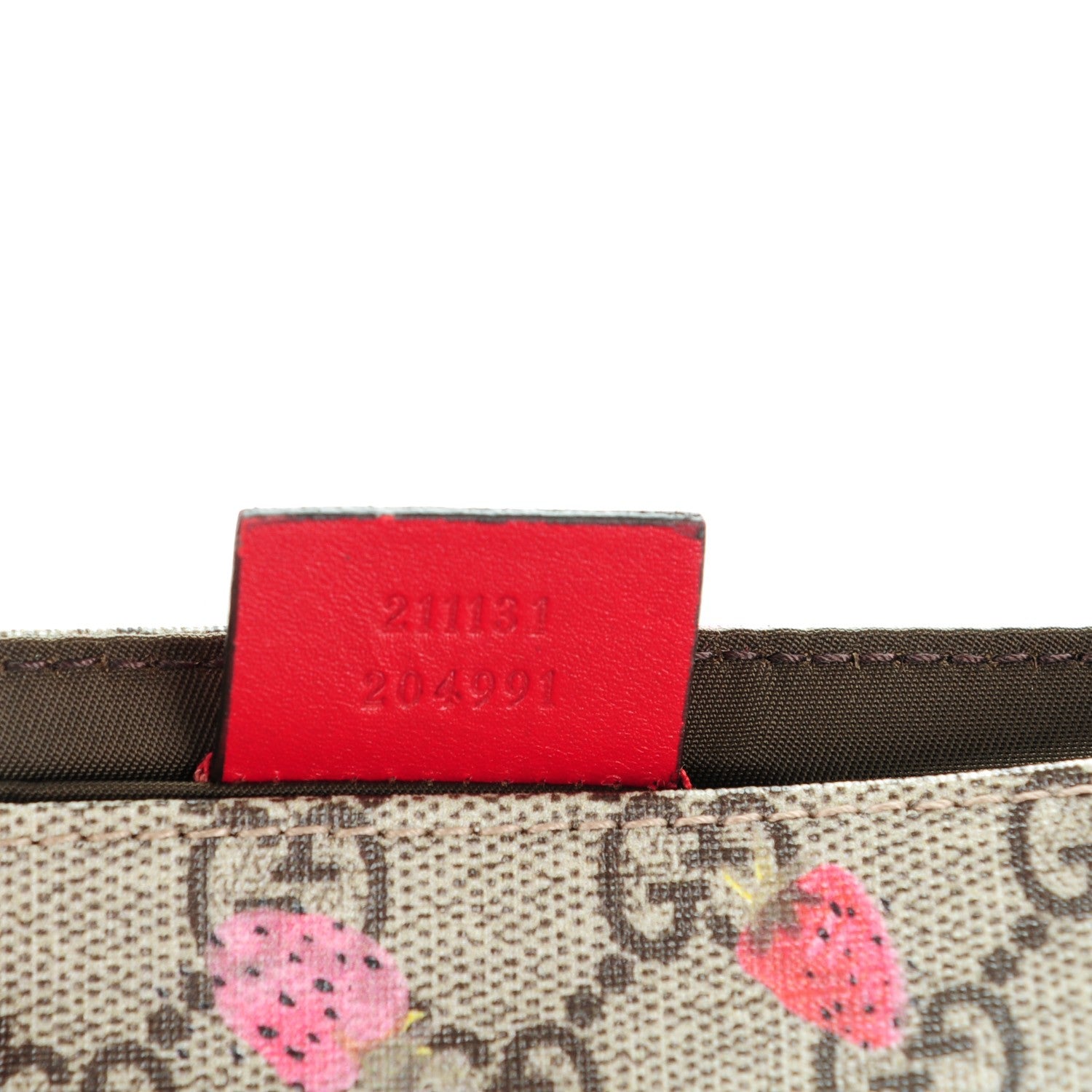 Gucci GG Supreme Monogram Strawberry Messenger Diaper Bag Beige 8 of 8