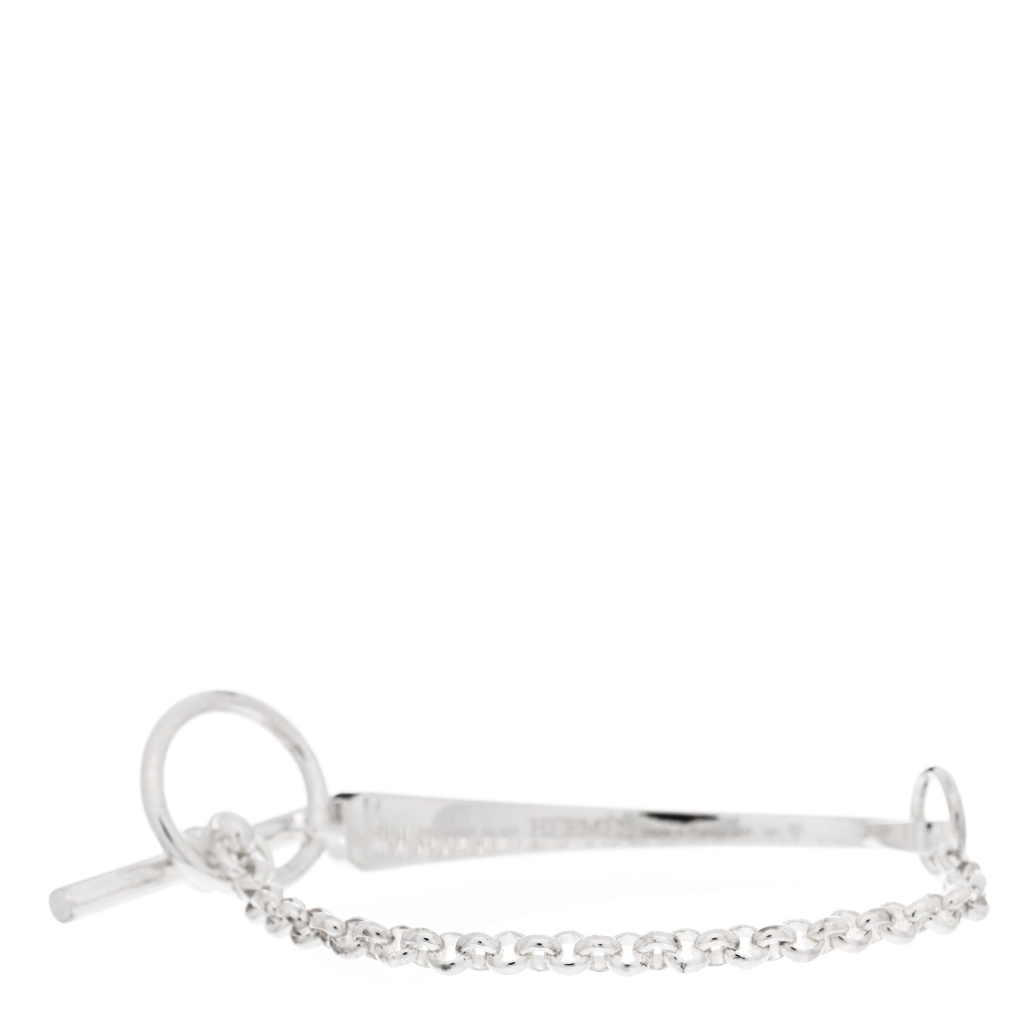 Hermes Sterling Silver Clou de Forge Toggle Bracelet SH 4 of 6
