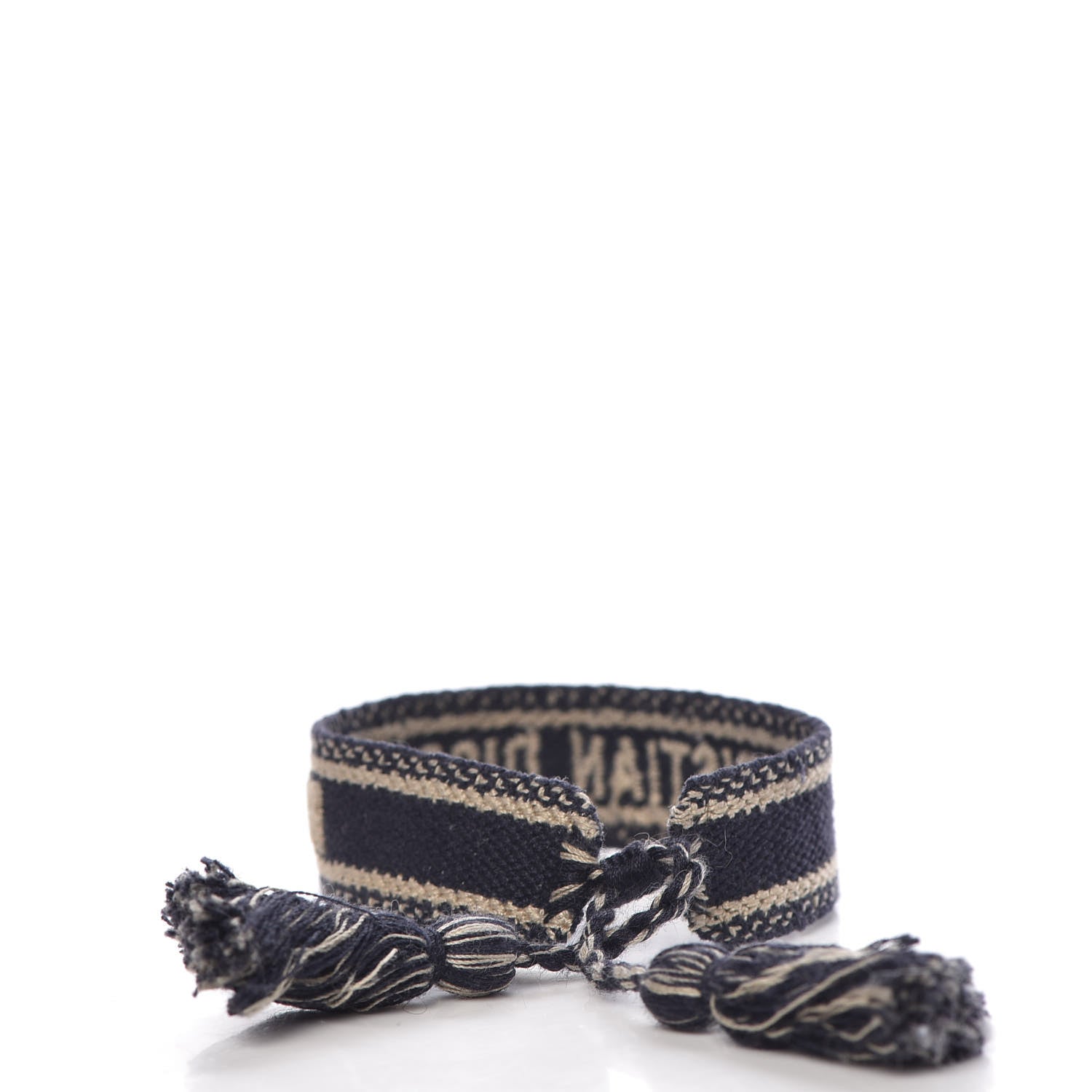 Christian Dior Woven Cotton J'Adior Friendship Bracelet Set Navy 4 of 5