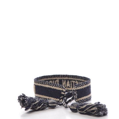 Christian Dior Woven Cotton J'Adior Friendship Bracelet Set Navy 4 of 5