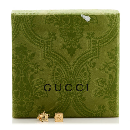 Gucci 18K Yellow Gold Icon Square Star Earrings 5 of 5