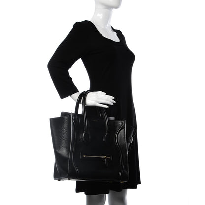 Celine Smooth Calfskin Mini Luggage Black 2 of 11