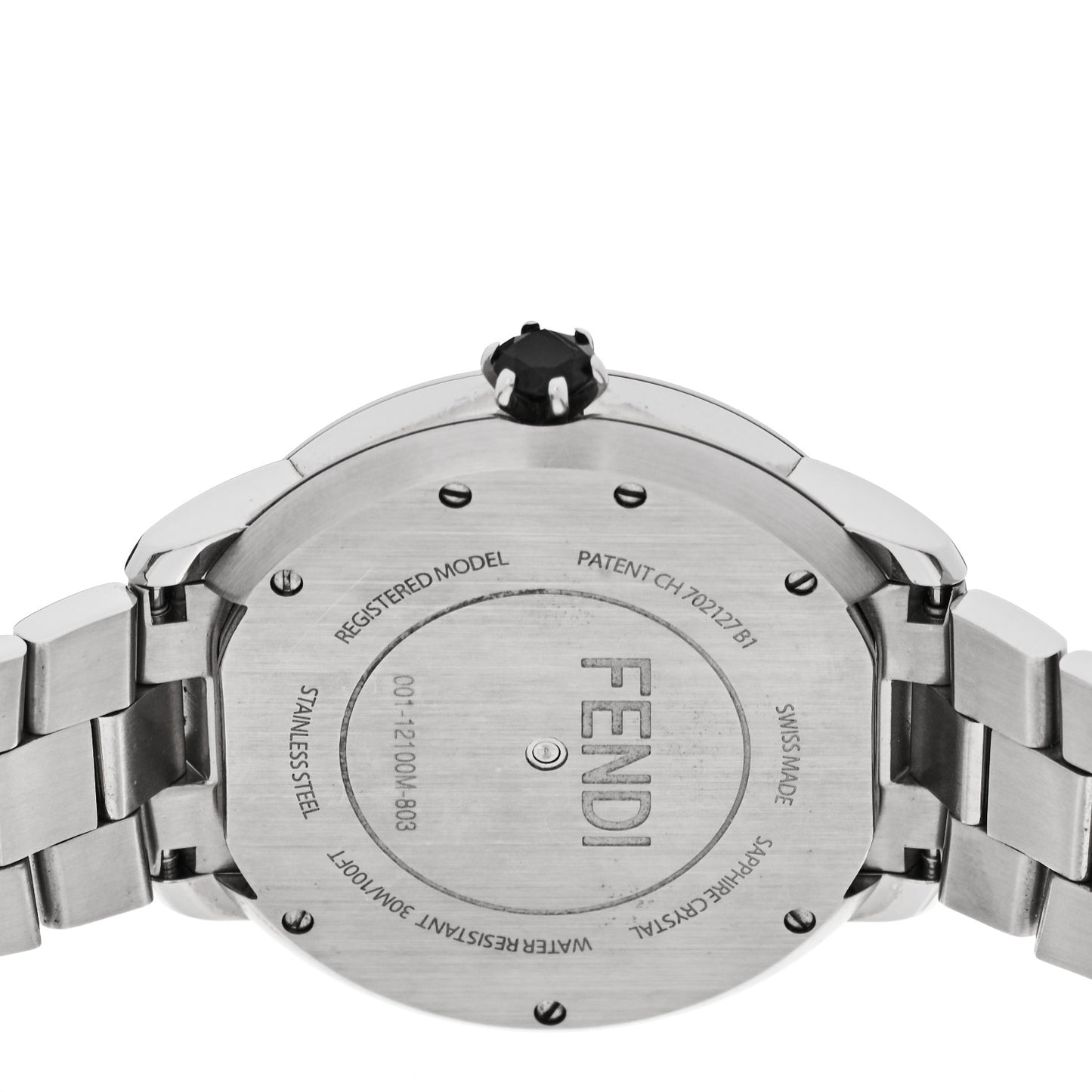 Stainless Steel Mother of Pearl Topaz Spinel 38mm Ishine Rotating Gem Two Tone Quartz Watch Black
