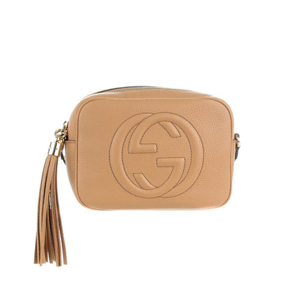 Gucci Pebbled Calfskin Small Soho Disco Bag Camelia 1 of 7