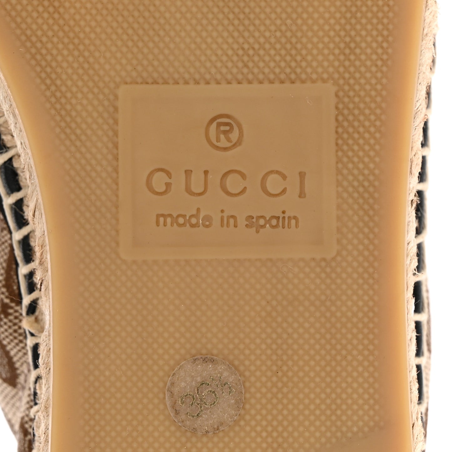 Monogram Matelasse Diagonal GG Marmont Espadrilles 36.5 Beige Ebony Black