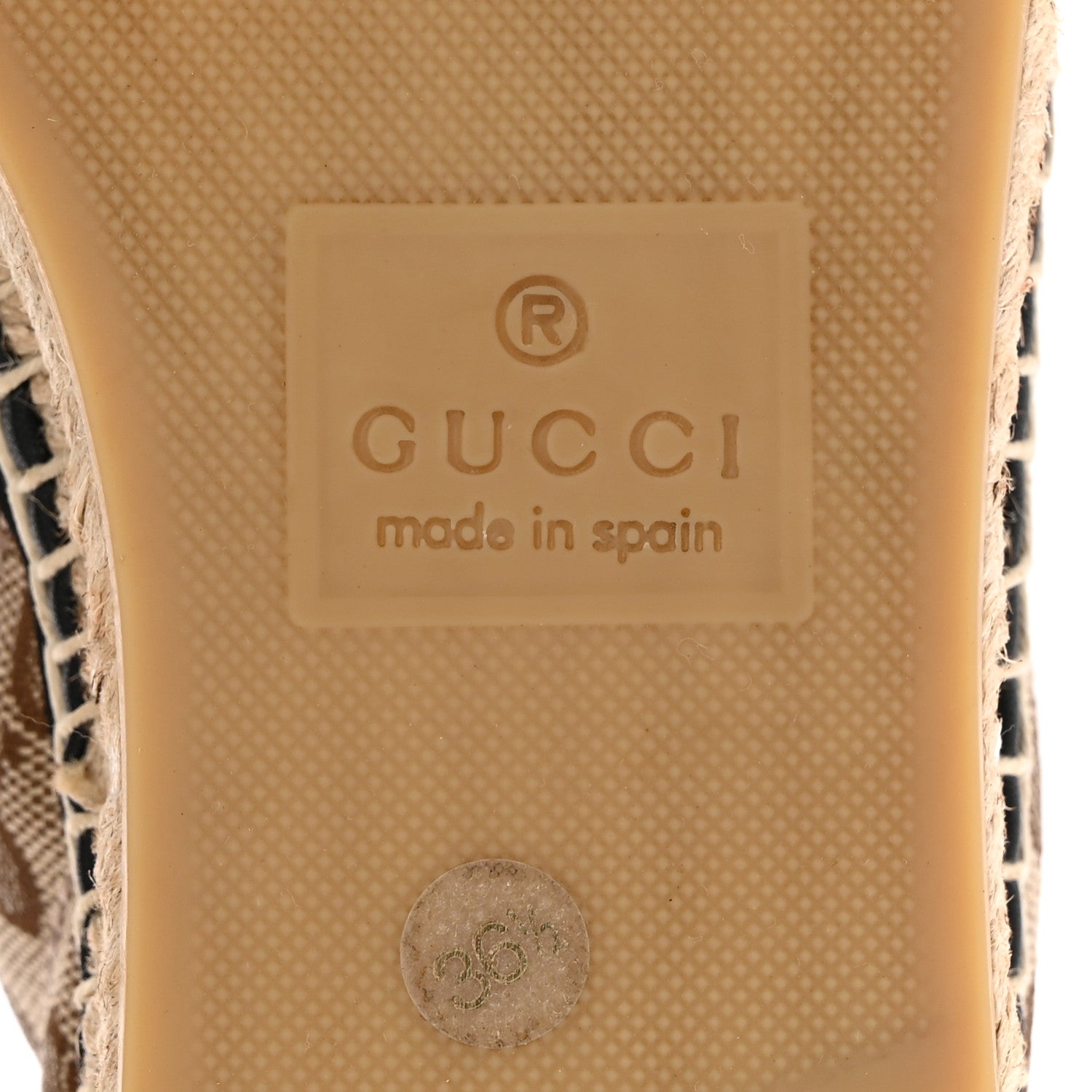 Gucci Monogram Matelasse Diagonal GG Marmont Espadrilles 36.5 Beige Ebony Black 6 of 12