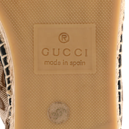 Gucci Monogram Matelasse Diagonal GG Marmont Espadrilles 36.5 Beige Ebony Black 6 of 12