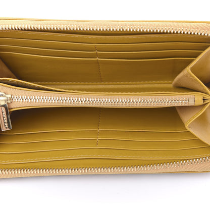 Burberry Haymarket Check Large Ziggy Zip Around Wallet Yellow 4 of 11