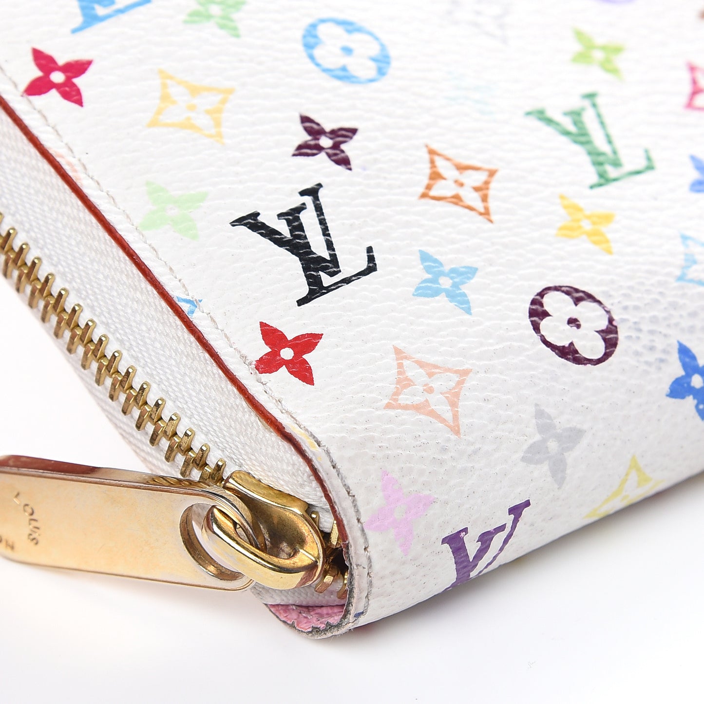Monogram Multicolor Zippy Wallet White Litchi