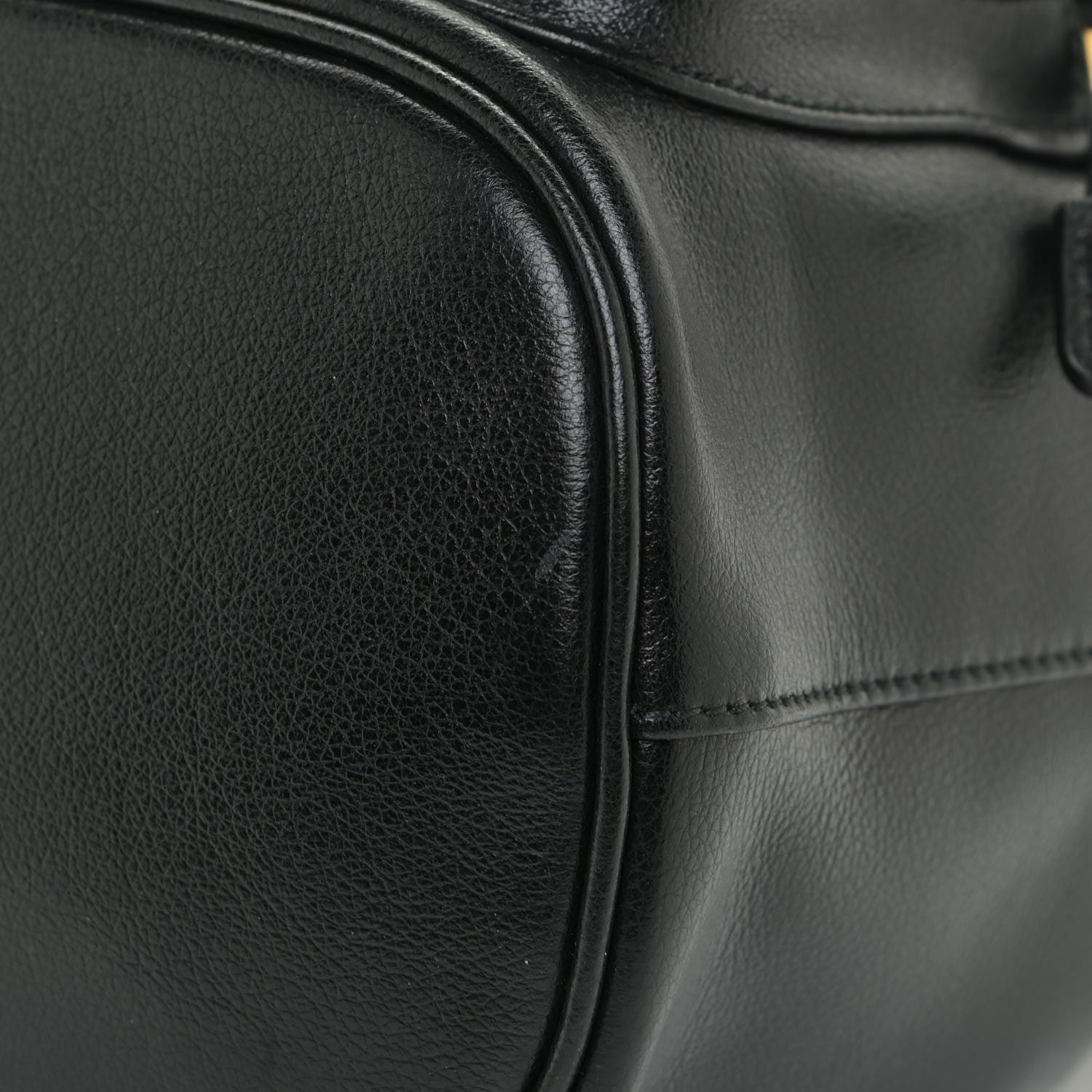 Prada Glace Calfskin Embossed Secchiello Bucket Bag Black 7 of 11