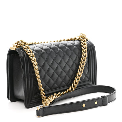 Chanel Caviar Quilted Medium Boy Flap Black 3 of 10
