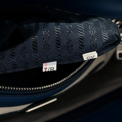 Prada City Calf Hand Stitched Medium Galleria Double Zip Tote Bleuette 7 of 10
