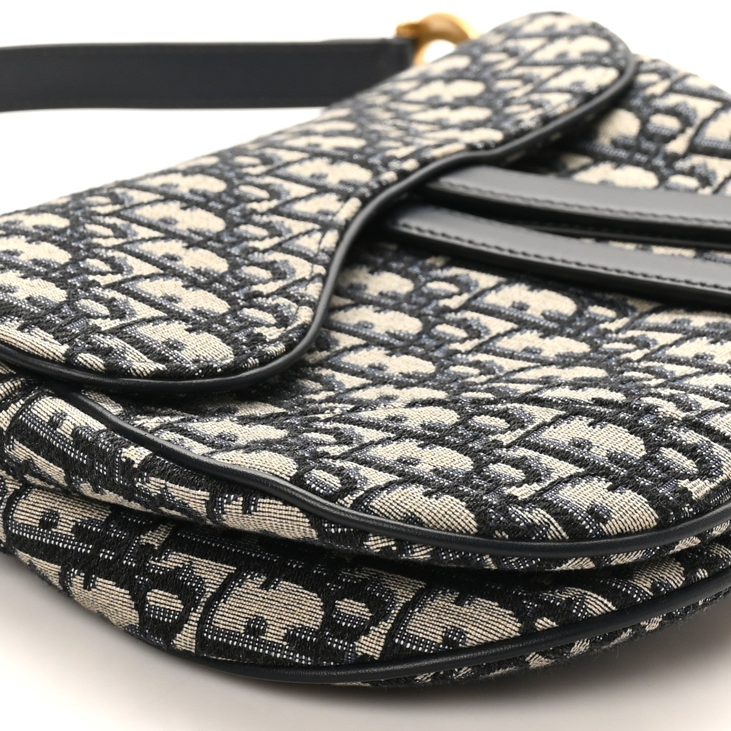 Christian Dior Oblique Saddle Bag Blue 9 of 10