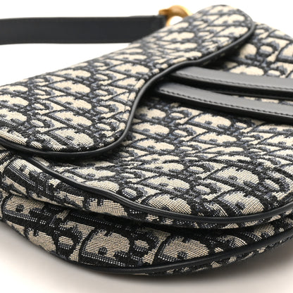 Christian Dior Oblique Saddle Bag Blue 9 of 10