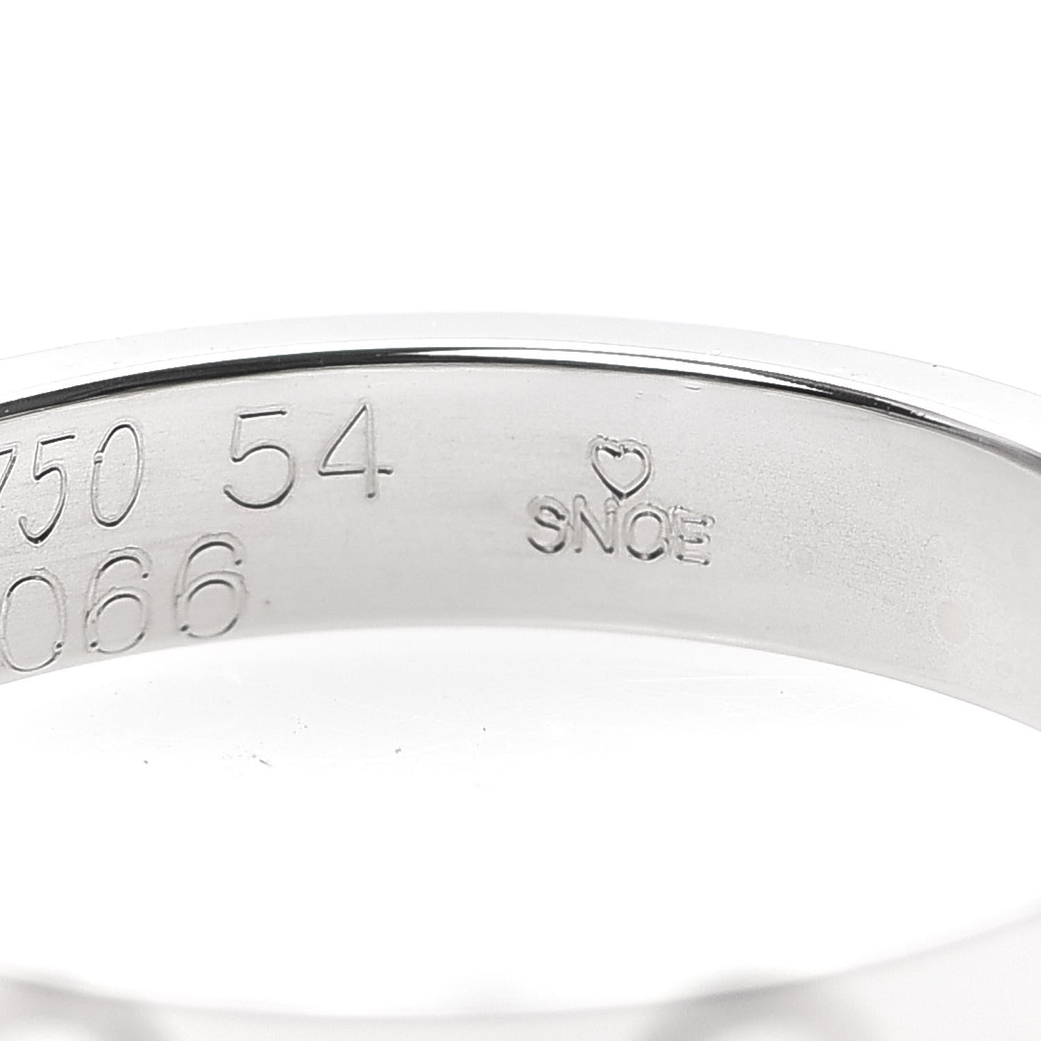 Cartier 18K White Gold 3.5mm LOVE Wedding Band Ring 54 6.75 5 of 6