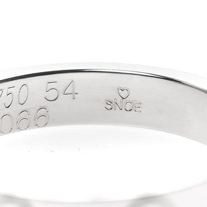 Cartier 18K White Gold 3.5mm LOVE Wedding Band Ring 54 6.75 5 of 6