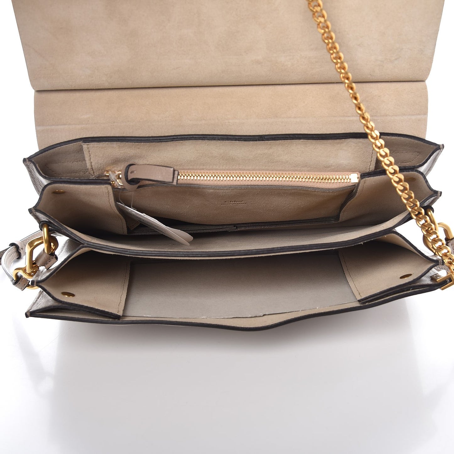 Calfskin Medium Faye Shoulder Bag Motty Grey